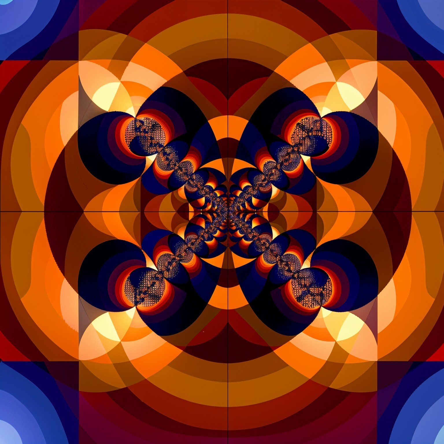 Intricate Symmetrical Pattern with Vibrant Colors