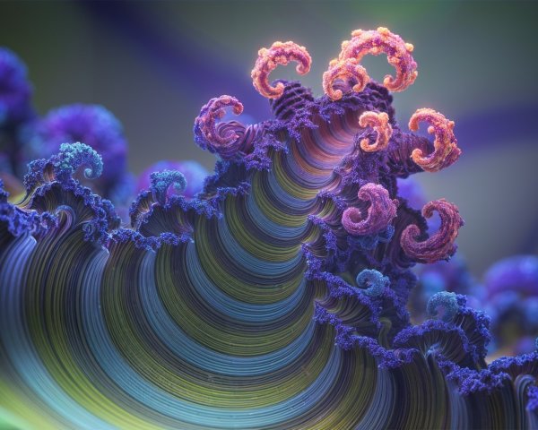 Vibrant Fractal Design with Swirling Patterns