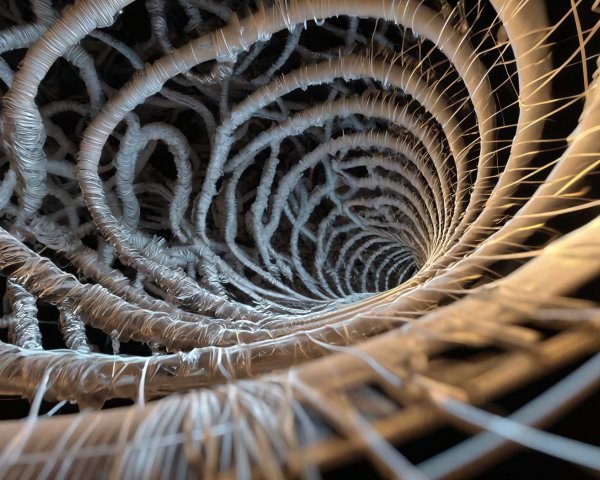 Macro Photograph of Organic Tunnel with Textured Tubules
