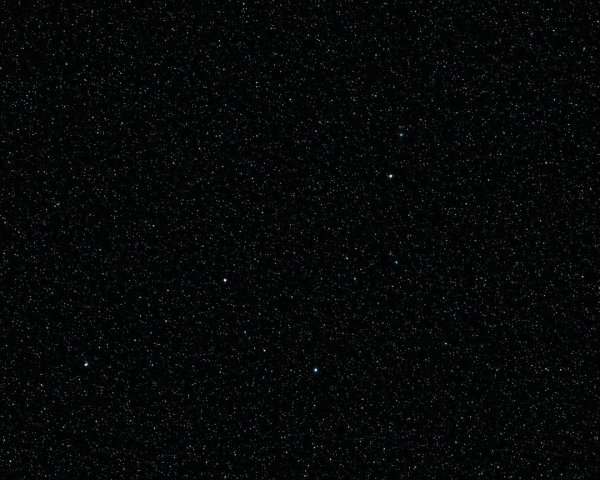 Starry Night Sky with Bright and Dim Stars