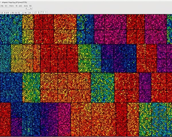 Vibrant Abstract Dot Pattern in Colorful Grid Formation