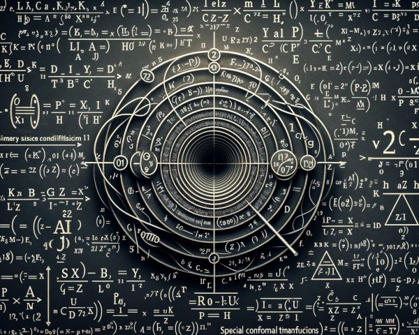 Black chalkboard with complex math equations and symbols