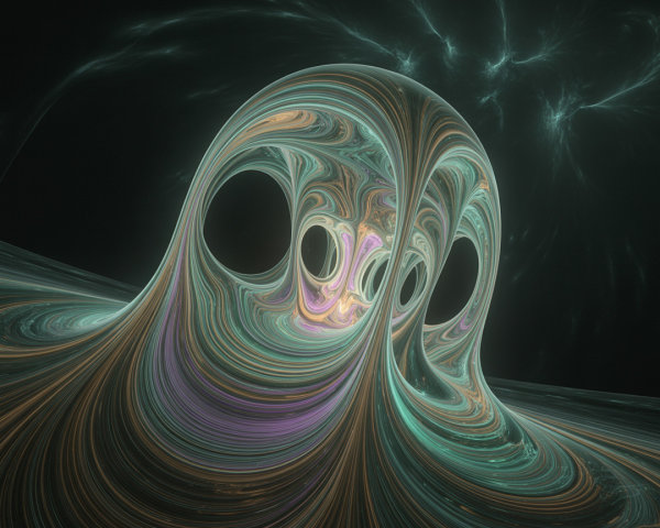 Surreal Abstract Design with Colorful Flowing Patterns