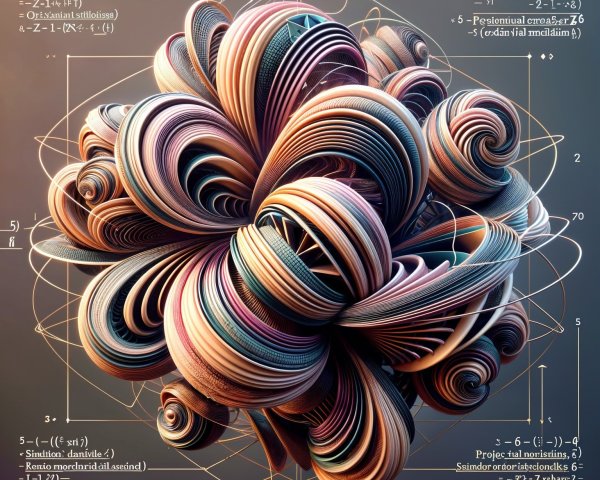 Intricate 3D Sculpture with Colorful Ribbon Forms