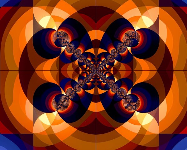 Intricate Symmetrical Pattern with Vibrant Colors