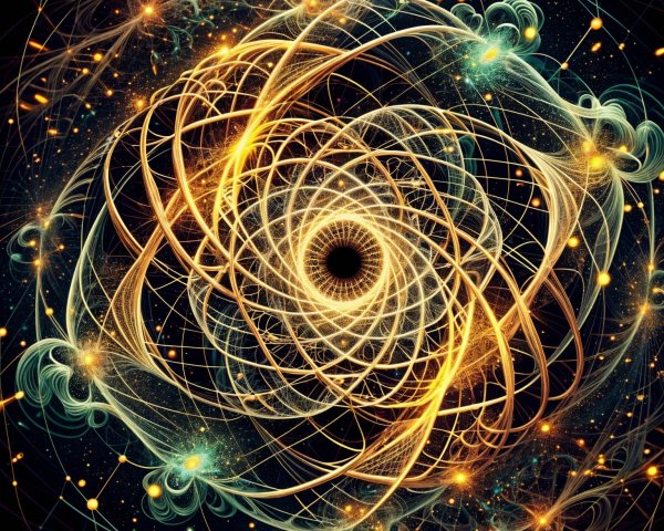 Abstract Design with Swirling Patterns and Colors