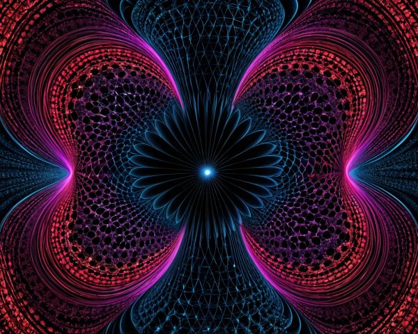 Abstract Digital Artwork with Patterns and Vibrant Colors