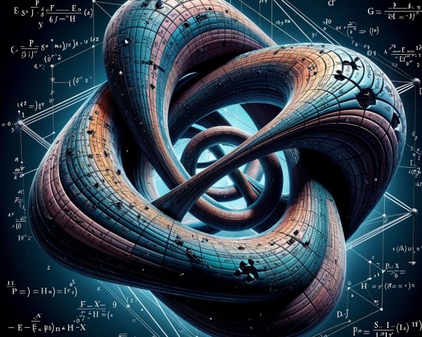 Surreal Geometric Knot with Mathematical Elements