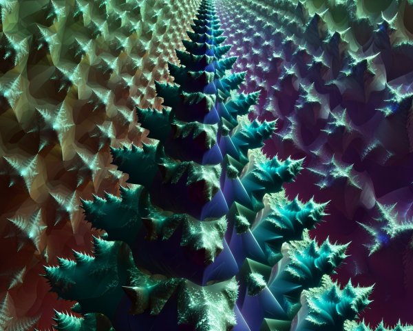 Abstract Fractal Design with 3D Spiral Patterns