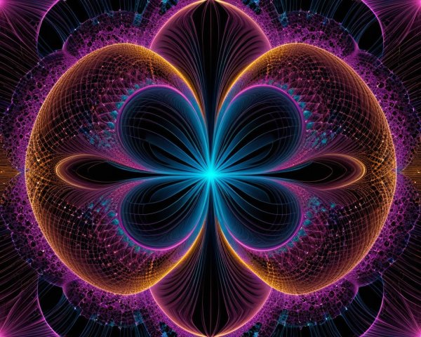 Vibrant Abstract Floral Design with Intricate Patterns