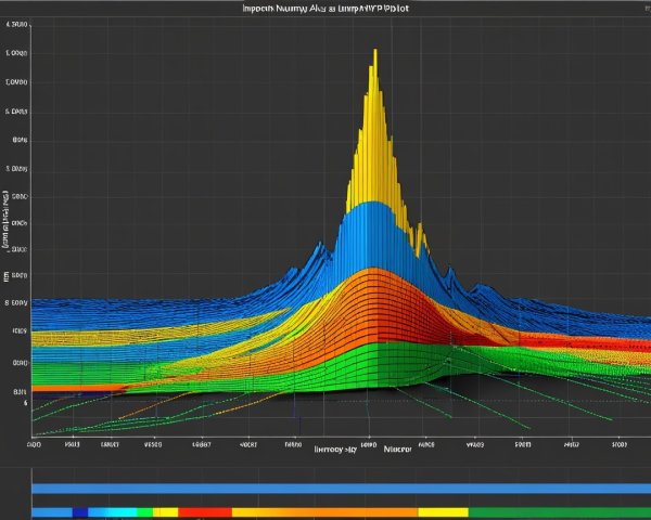 3D Plot of Geometric Data Distribution with Color Peaks