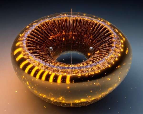 Translucent Toroidal Structure with Metallic Surface