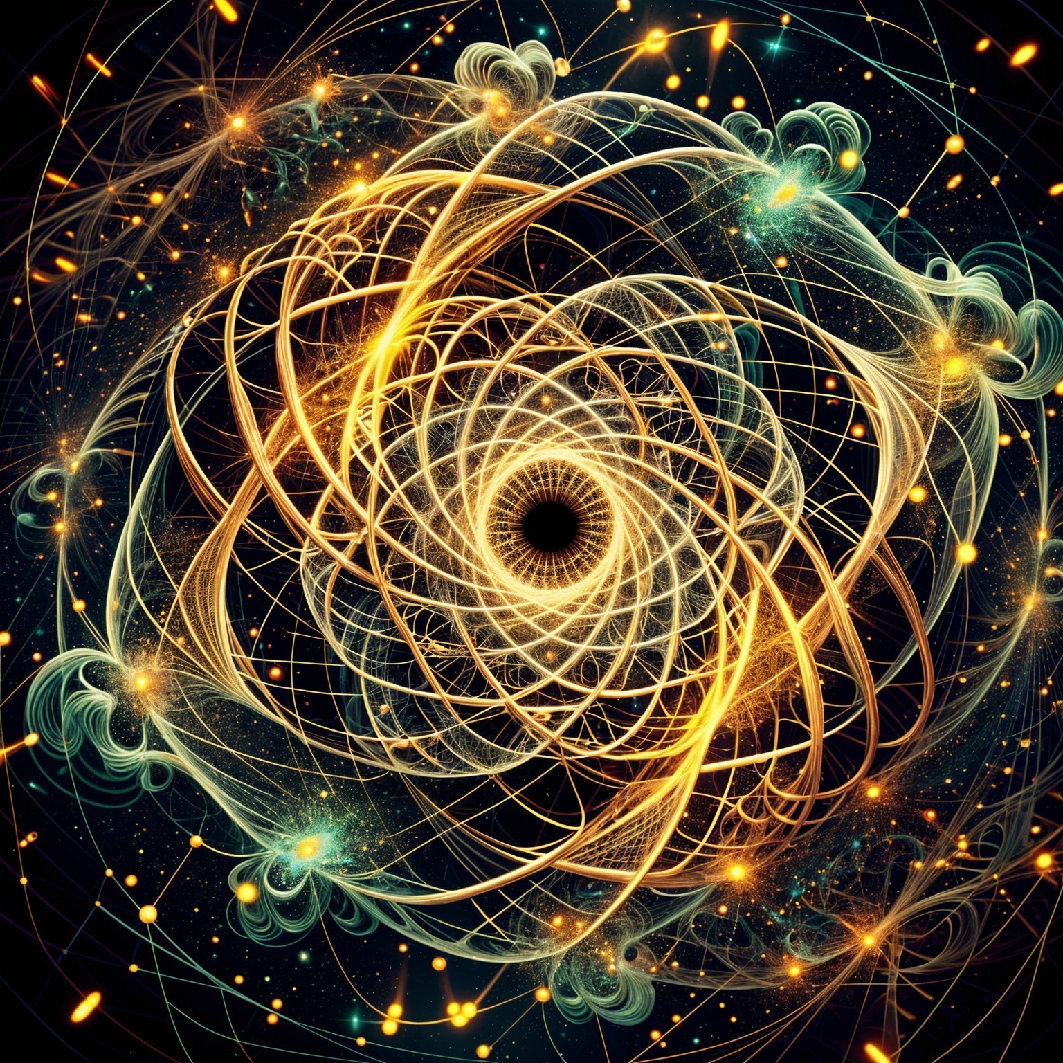 Abstract Design with Swirling Patterns and Colors