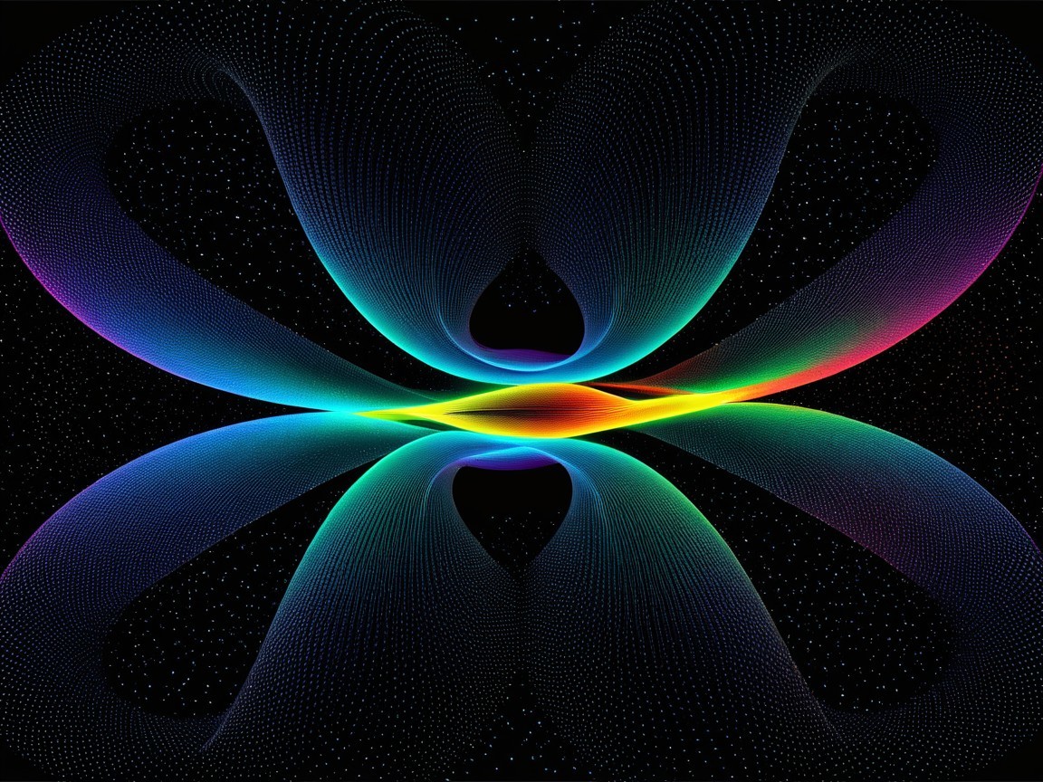 Abstract Digital Artwork with Symmetrical Composition