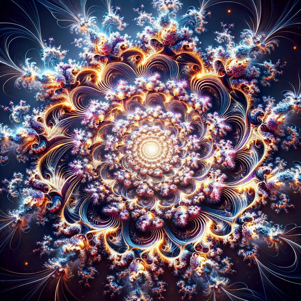 Vibrant Fractal Spiral with Intricate Color Patterns