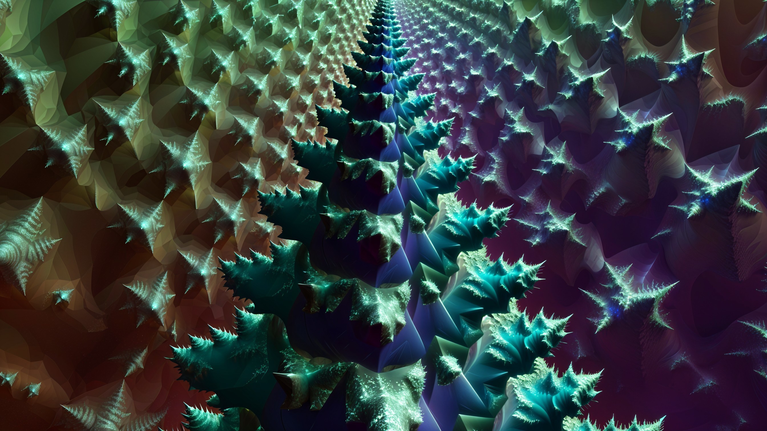 Abstract Fractal Design with 3D Spiral Patterns