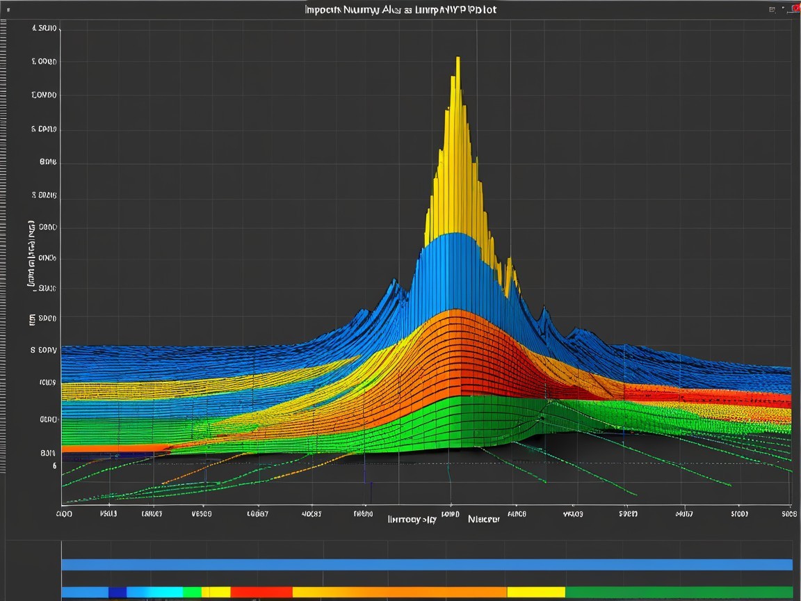 3D Plot of Geometric Data Distribution with Color Peaks