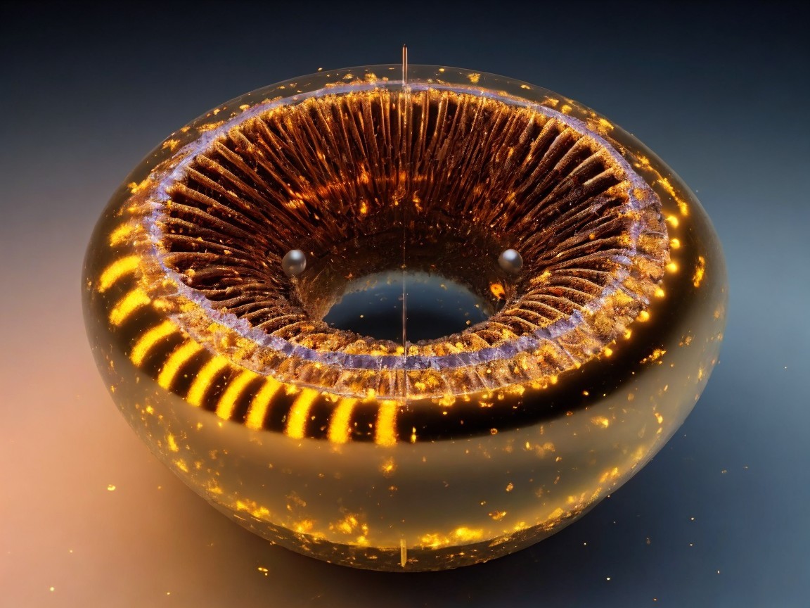 Translucent Toroidal Structure with Metallic Surface
