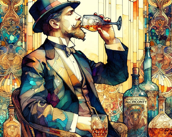 Stylish Gentleman in Tuxedo with Decorative Background