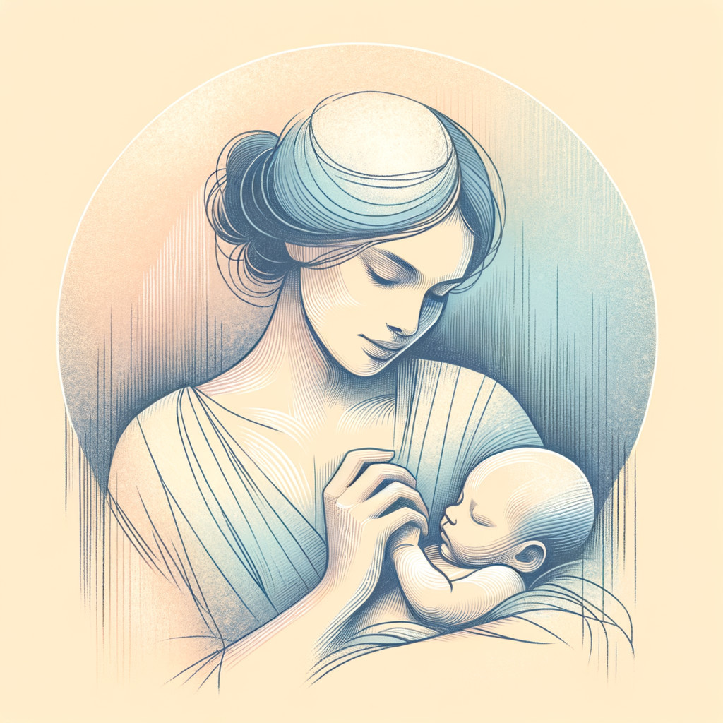 Tender Mother and Baby Embrace in Soft Colors