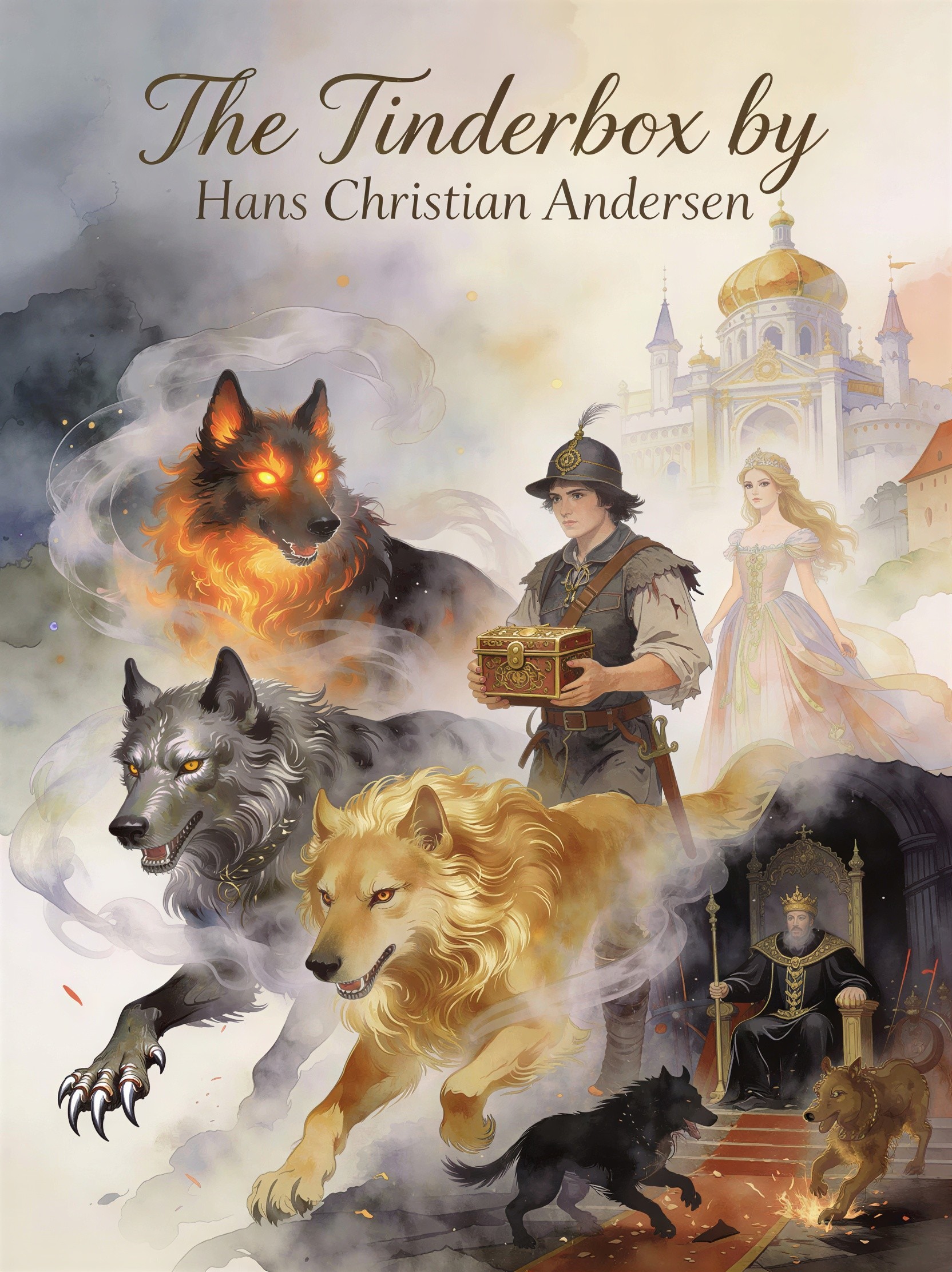Book Cover Featuring Soldier, Wolves, and Princess