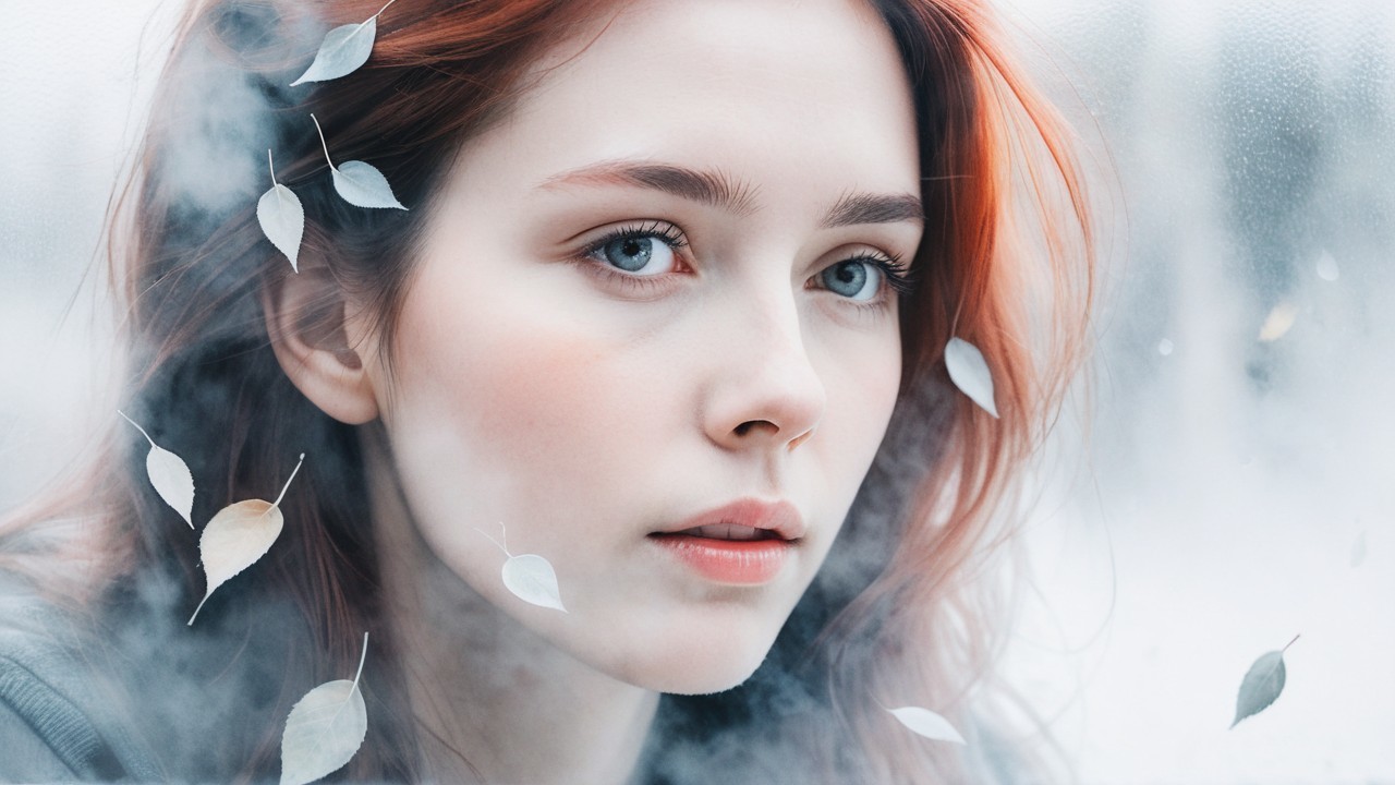 Close-Up Portrait of a Young Woman with Red Hair