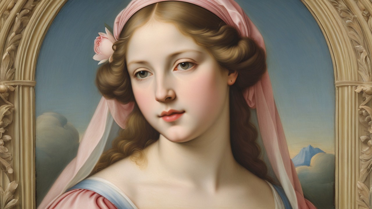 Portrait of a Young Woman with Gentle Expression