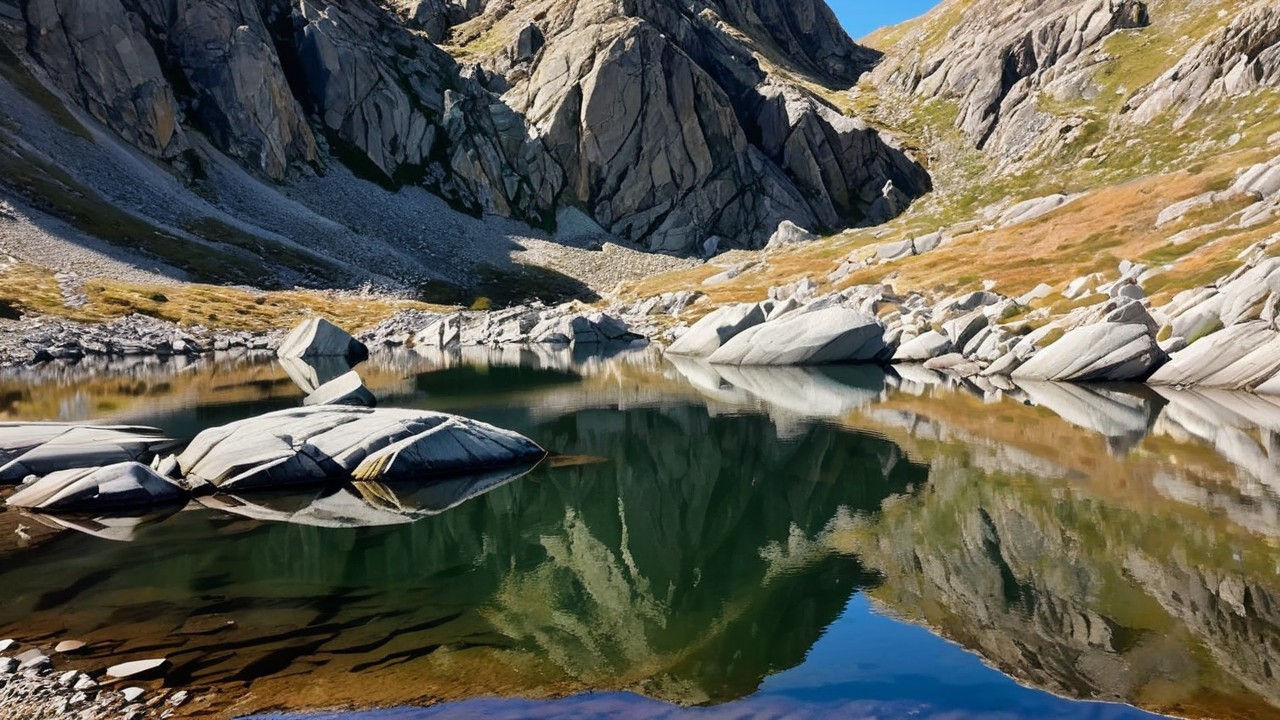 Serene Mountain Landscape with Reflective Lake