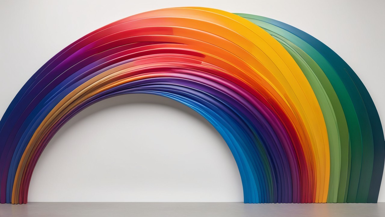 Large-Scale Rainbow Installation with Colorful Panels