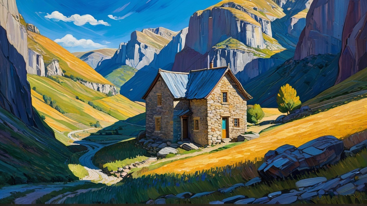 Charming Stone House in a Lush Valley Landscape