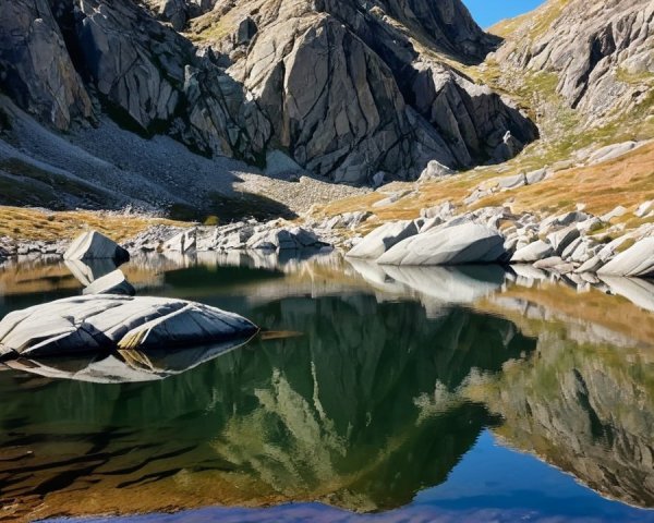Serene Mountain Landscape with Reflective Lake