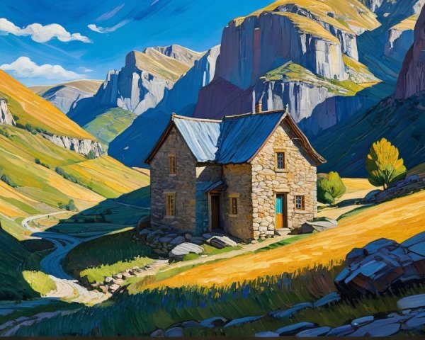 Charming Stone House in a Lush Valley Landscape