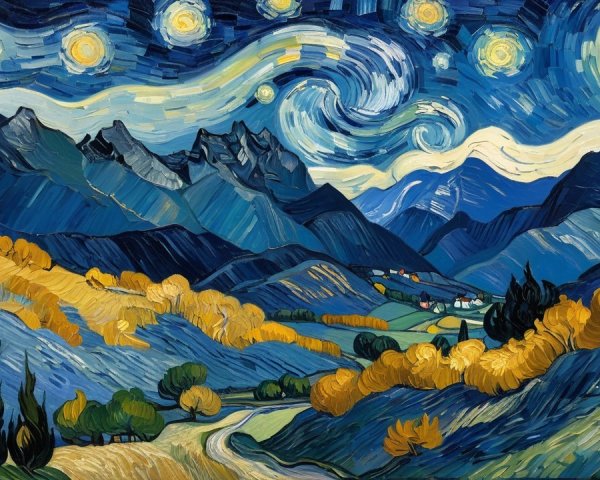 Vibrant Night Sky with Stars and Radiant Moon Scene