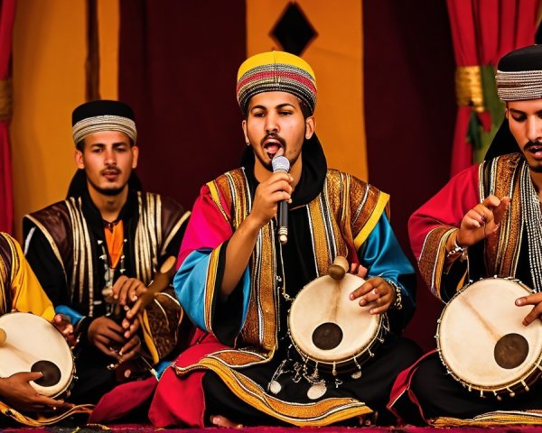 Cultural Celebration with Traditional Performers and Music