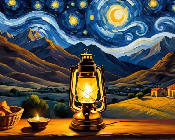 Warm-toned Window Sill with Pastries and Mountain View