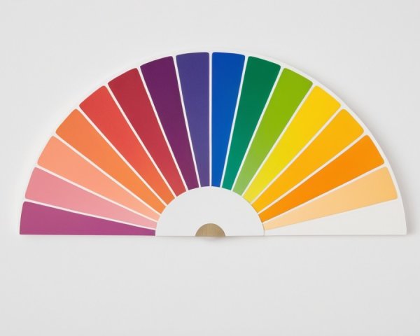 Vibrant Semi-Circle Color Palette on White Background