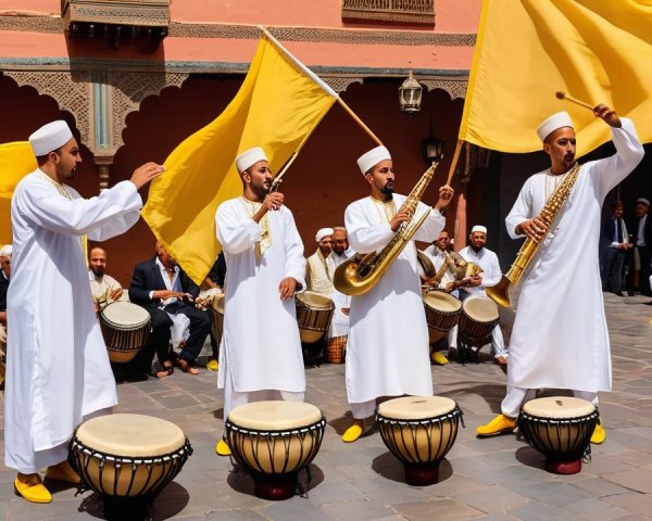 Traditional Musicians Perform in Cultural Celebration