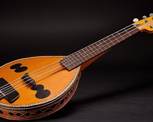 Beautifully Crafted Mandolin with Intricate Inlays