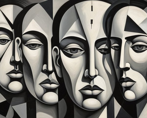 Abstract Monochromatic Faces with Geometric Background