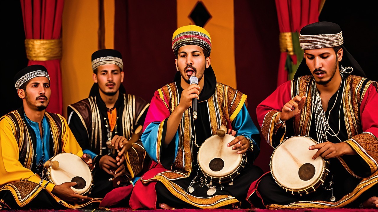 Cultural Celebration with Traditional Performers and Music