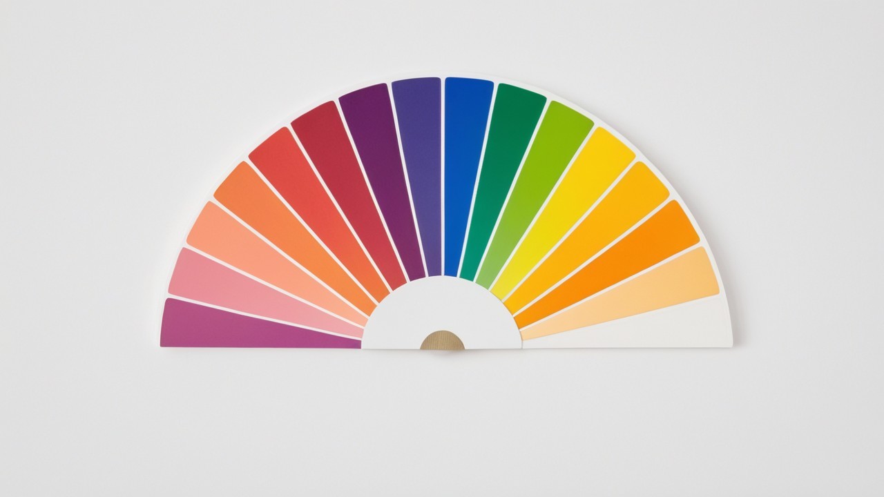 Vibrant Semi-Circle Color Palette on White Background