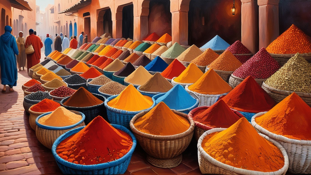 Colors of the Amazigh Spice Market
