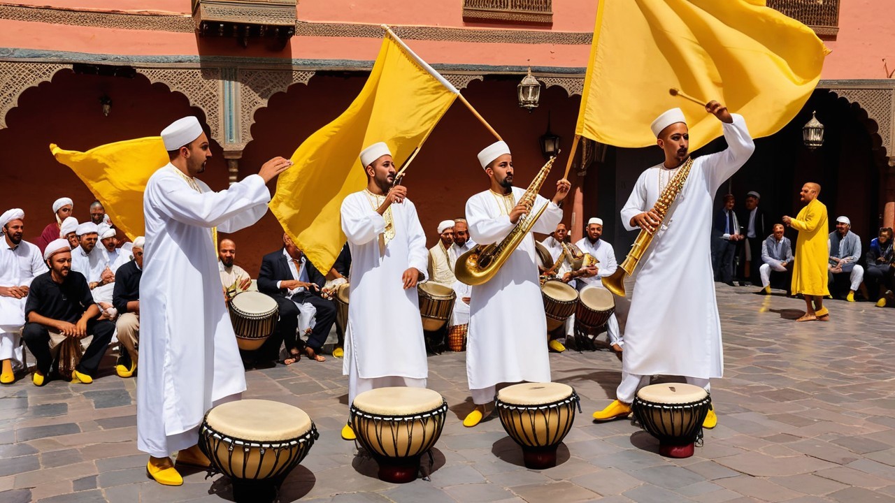 Traditional Musicians Perform in Cultural Celebration