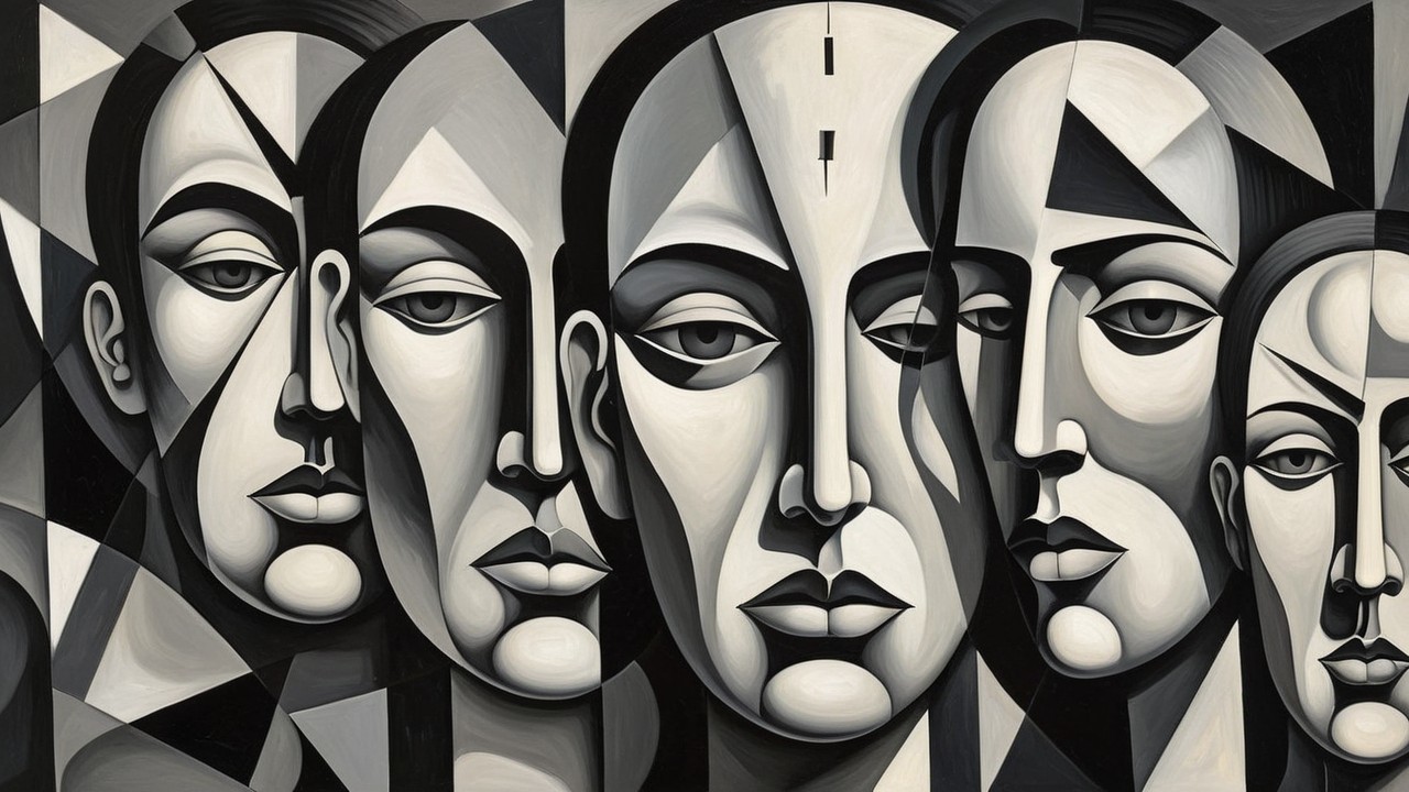 Abstract Monochromatic Faces with Geometric Background