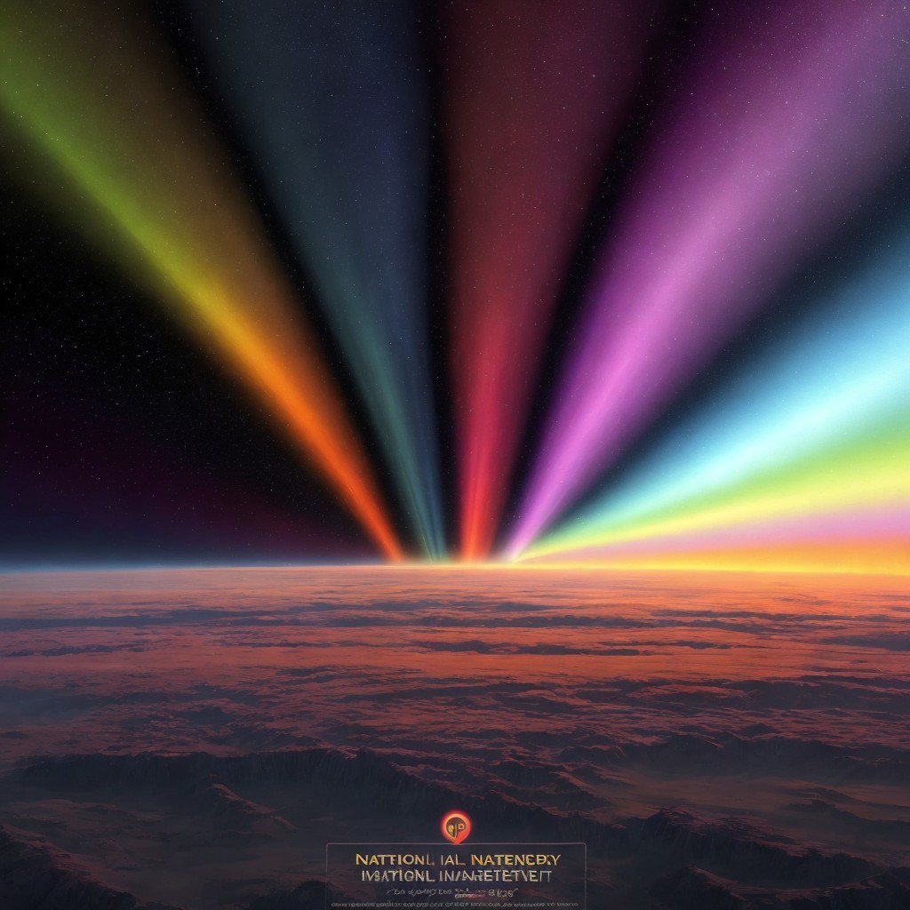 Vibrant Sunrise Over Rugged Landscape and Starry Sky