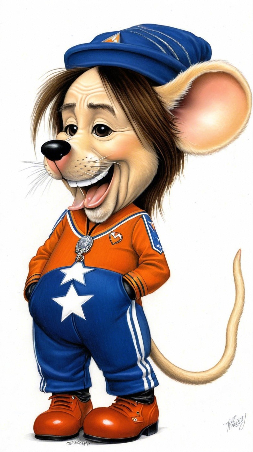 Cartoon Anthropomorphic Mouse Digital Illustration Details
