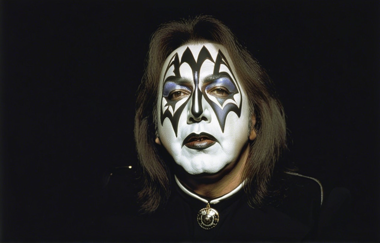 Person with Elaborate Black and White Face Paint
