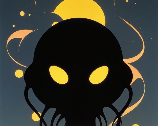 Symmetrical Abstract Artwork with Glowing Elements