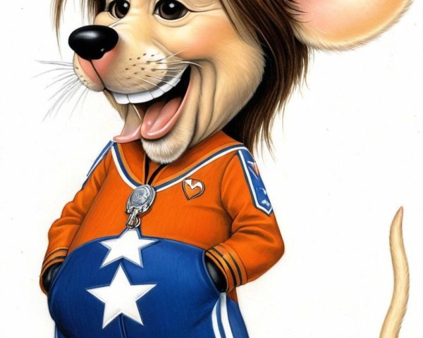 Cartoon Anthropomorphic Mouse Digital Illustration Details