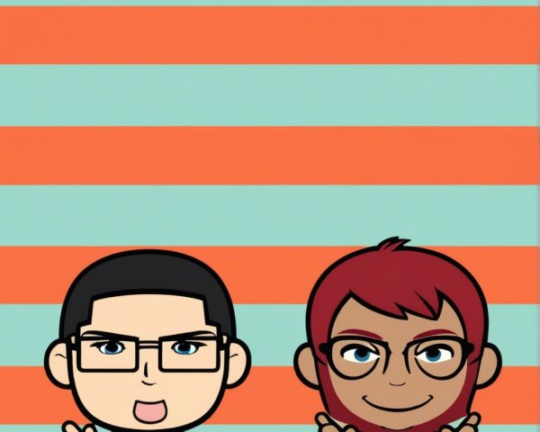 Animated Characters with Cheerful Expressions and Gestures